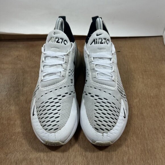 Nike Air Max 270 Women's Size 7.5 AH6789-100 White Black Running Athletic Shoes - Picture 3 of 12
